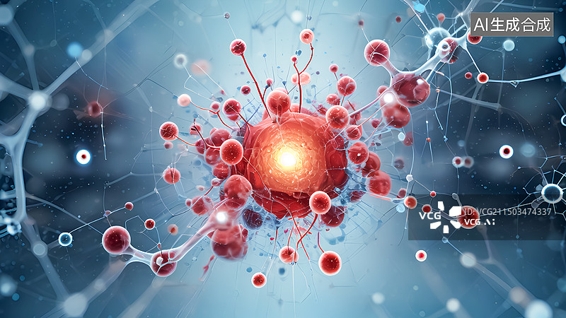 【AI数字艺术】生物医学概念插画图片素材