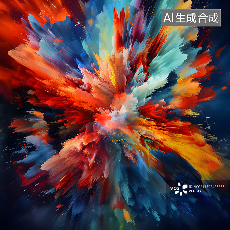 【AI数字艺术】爆炸粉末喷溅抽象背景壁纸图片素材