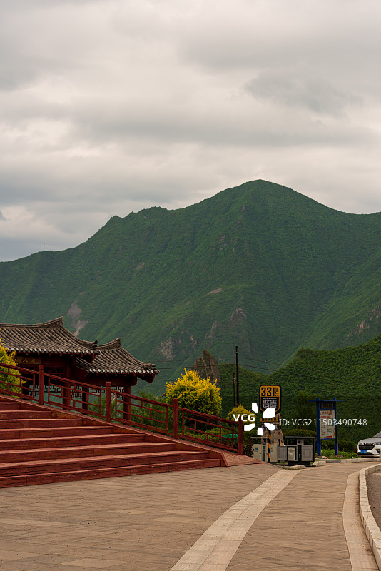 白山市长白朝鲜族自治县鸭绿江沿岸观朝鲜图片素材