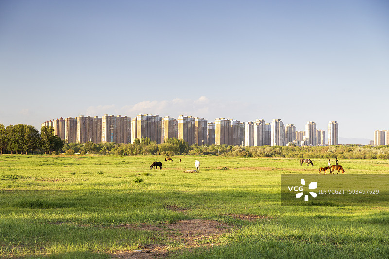 赛汗塔拉城中草原图片素材