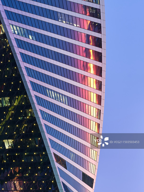 俄罗斯莫斯科CBD国际商务中心城市天际线图片素材