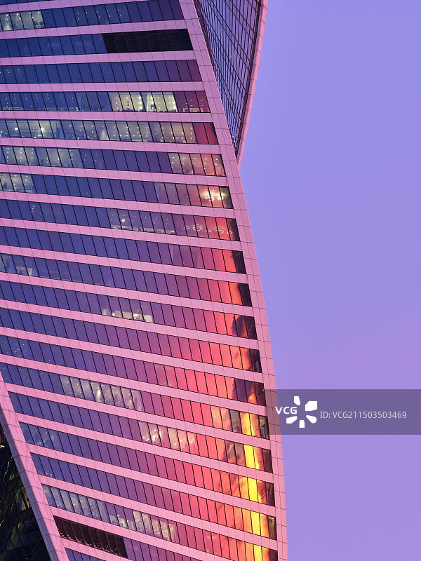 俄罗斯莫斯科CBD国际商务中心城市天际线图片素材