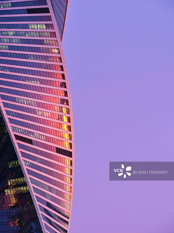 俄罗斯莫斯科CBD国际商务中心城市天际线图片素材