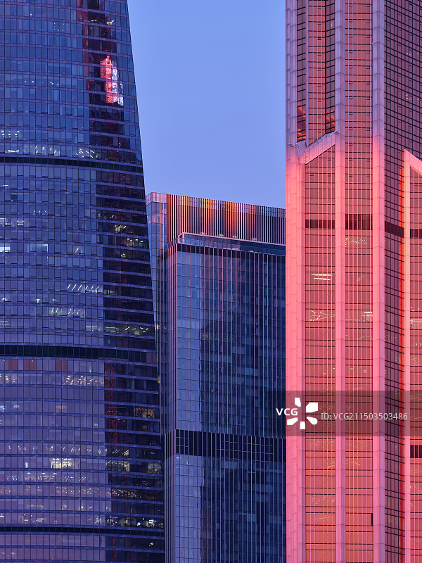 俄罗斯莫斯科CBD国际商务中心城市天际线图片素材