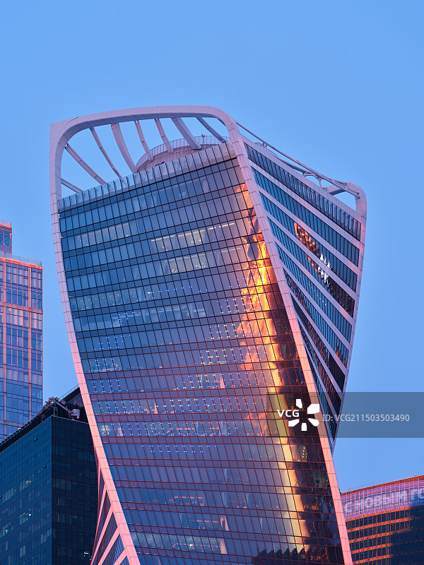 俄罗斯莫斯科CBD国际商务中心城市天际线图片素材