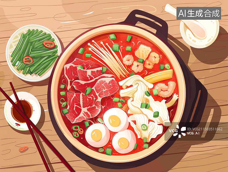 【AI数字艺术】重庆火锅图片素材
