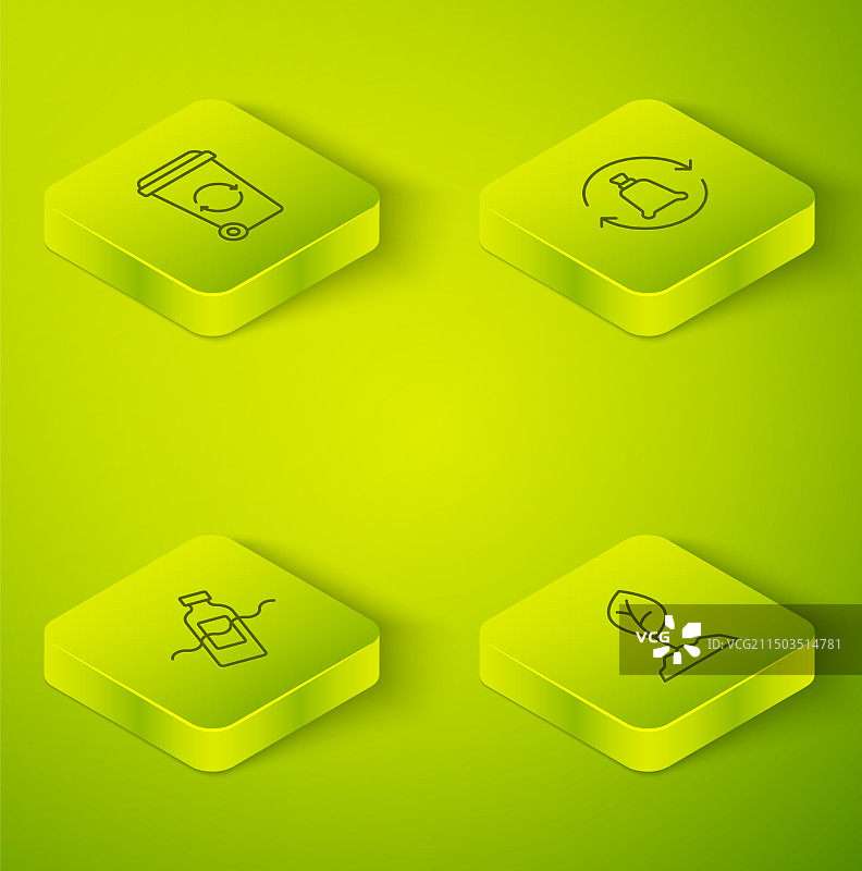 2.5D可回收垃圾袋套装图片素材