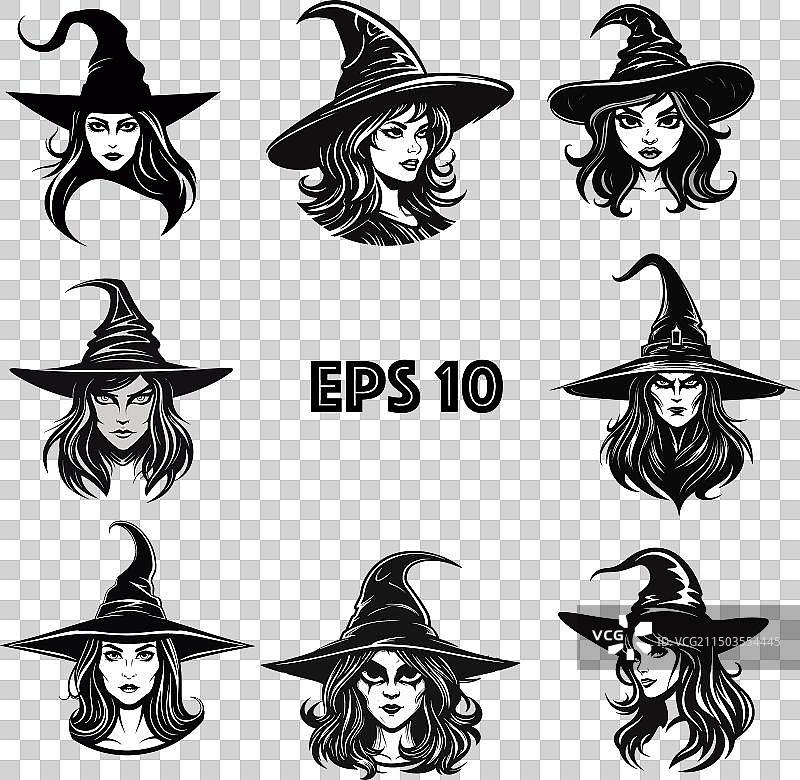 九个女巫的迷人画像图片素材