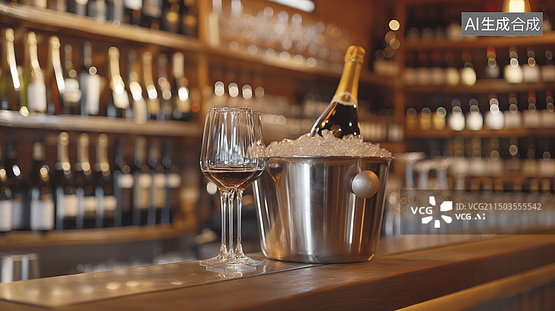 【AI数字艺术】酒吧，冰镇酒水图片素材