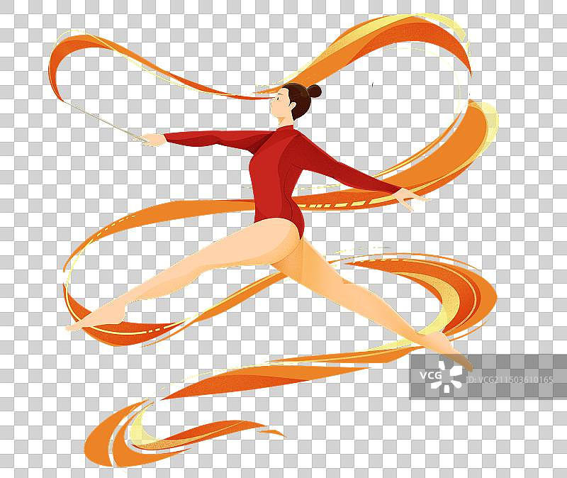 体操运动员插画免抠图片素材