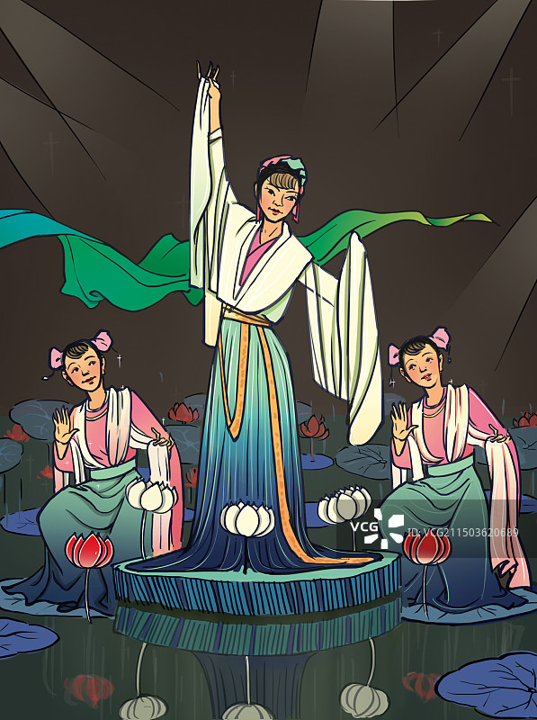 荷花舞图片素材