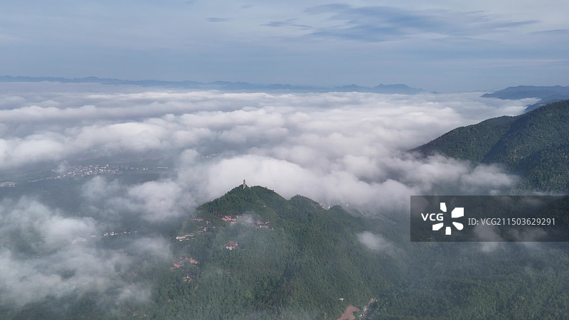 4k航拍-浙江台州天台山5A风景区图片素材