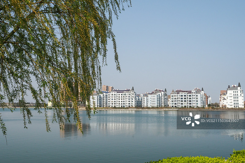 乳山银滩-潮汐湖湿地公园图片素材