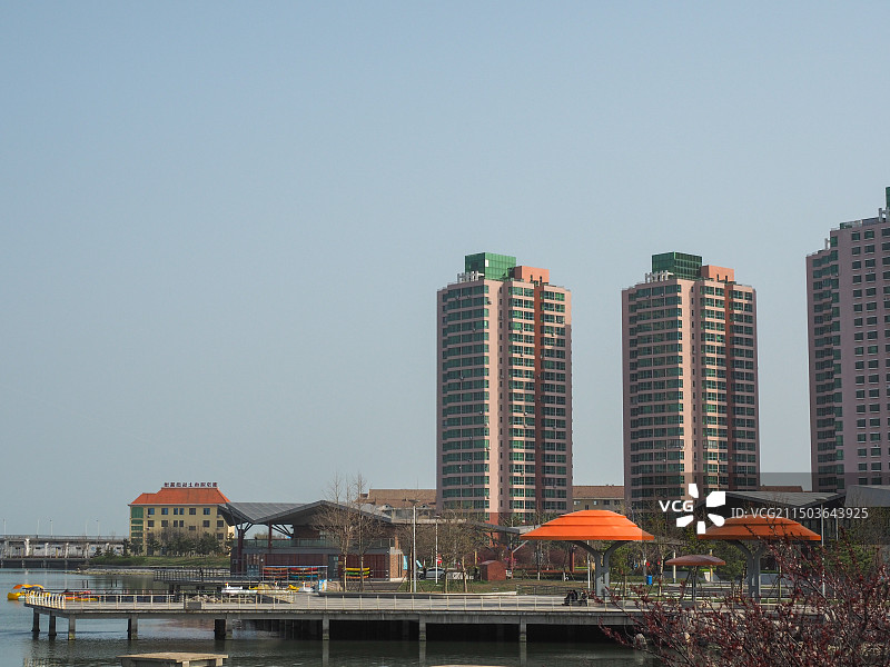 乳山银滩-潮汐湖湿地公园图片素材