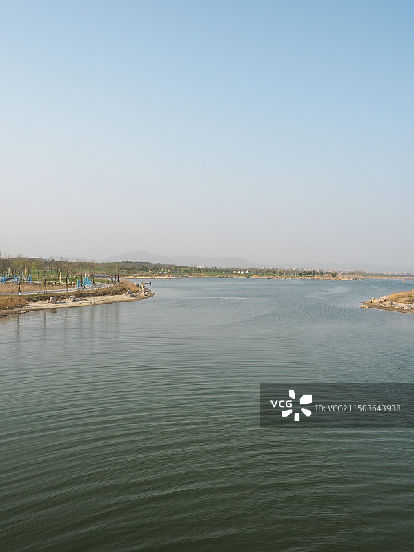 乳山银滩-潮汐湖湿地公园图片素材