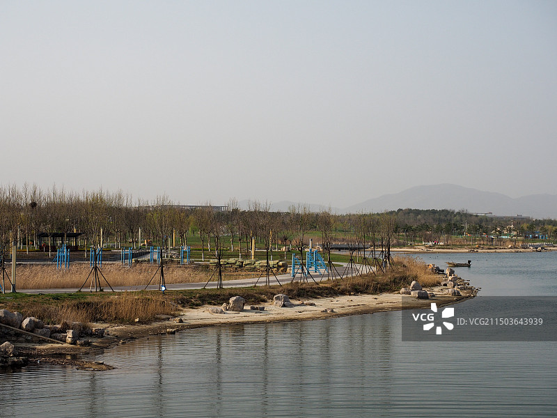 乳山银滩-潮汐湖湿地公园图片素材