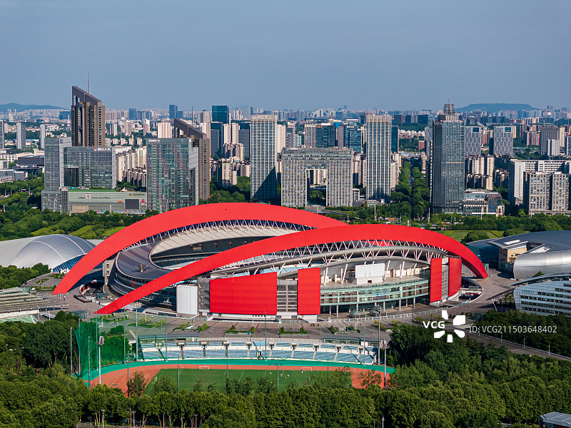 南京奥体中心航拍图片素材