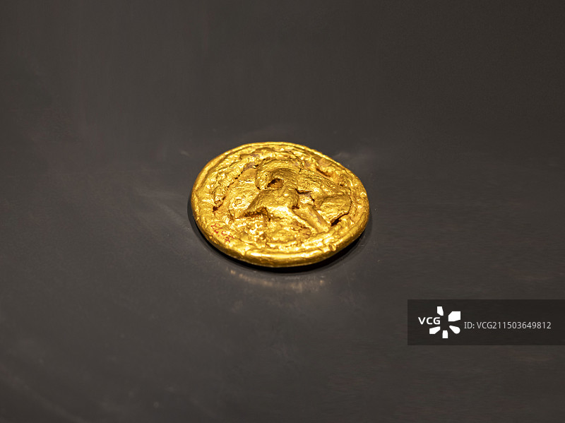 金饼 汉 1979 年陕西西安阿房宫高低堡子出土 陕西历史博物馆秦汉馆图片素材