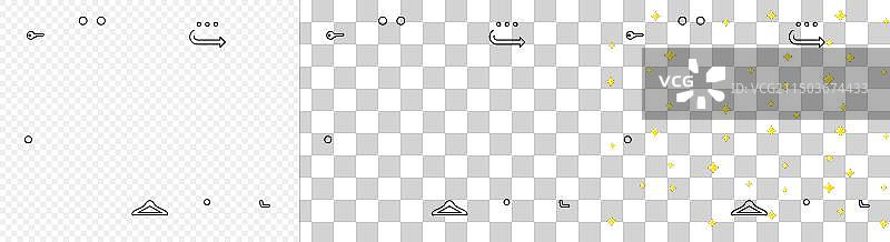 公共服务线性图标：电梯和衣帽间图片素材