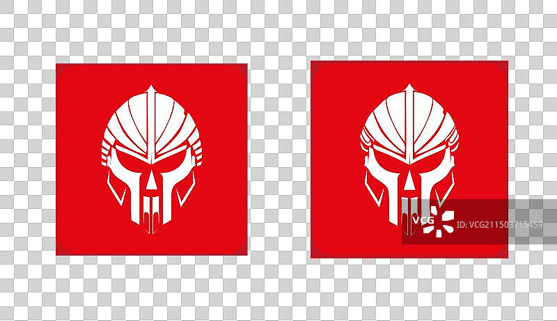 红色背景上醒目而引人注目的logo图片素材