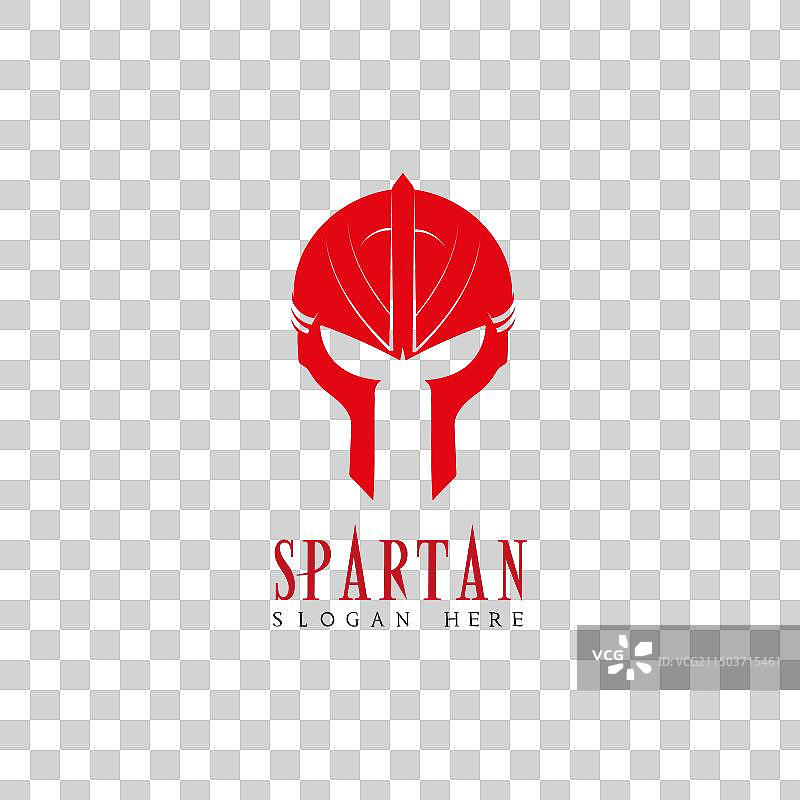 引人注目的战士头盔Logo设计图片素材