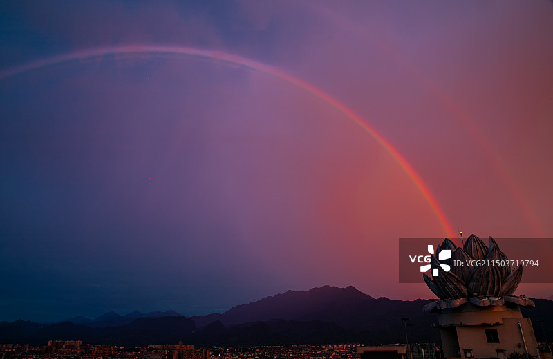 青城彩虹图片素材