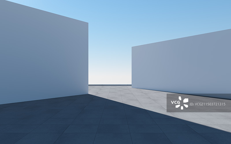 C4D三维渲染建筑空间-商业广告背景图图片素材