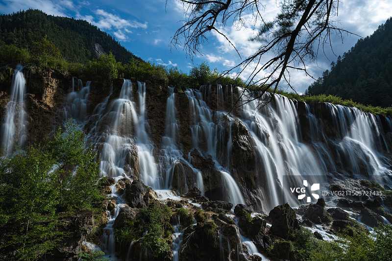 诺日朗瀑布图片素材