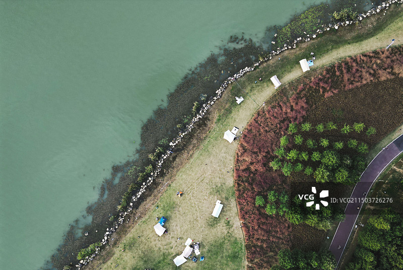 苏州吴江东太湖生态园航拍图片素材