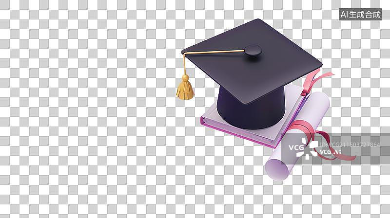 【AI数字艺术】毕业季博士帽和毕业证书免抠元素图片素材