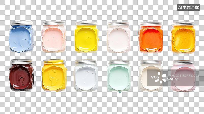 【AI数字艺术】各种颜色的颜料图片素材