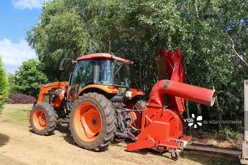 薰衣草收割机图片素材