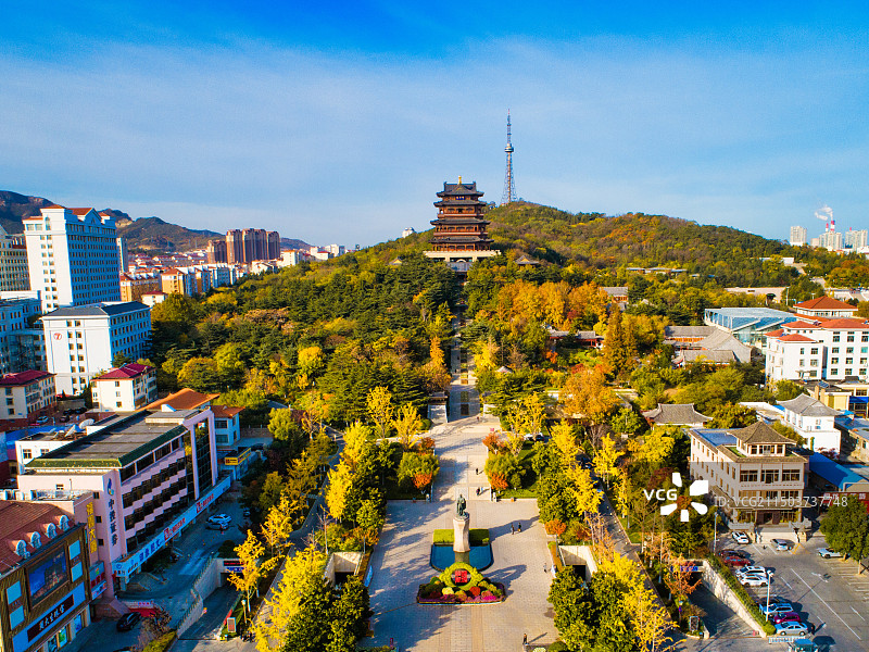 威海环翠楼公园图片素材