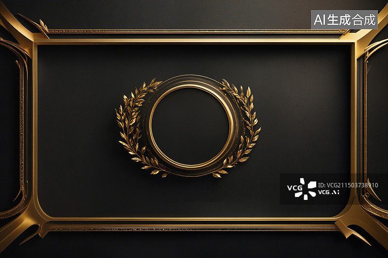 【AI数字艺术】奢华黑金海报模版图片素材