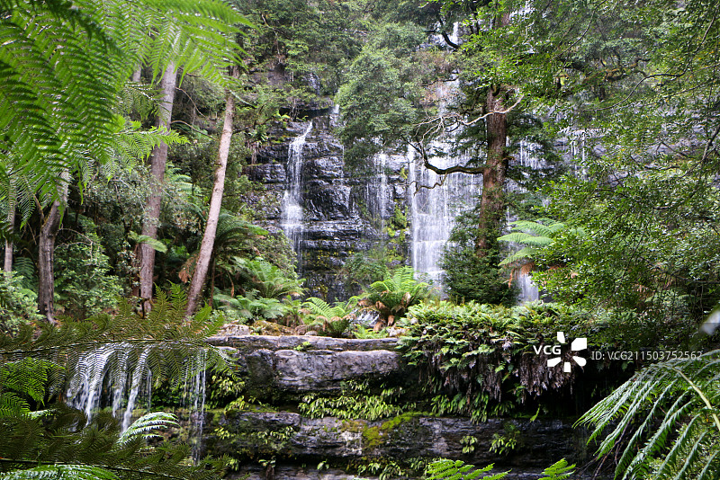 森林瀑布图片素材