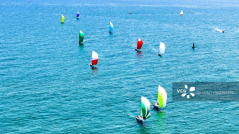 青岛帆船比赛图片素材