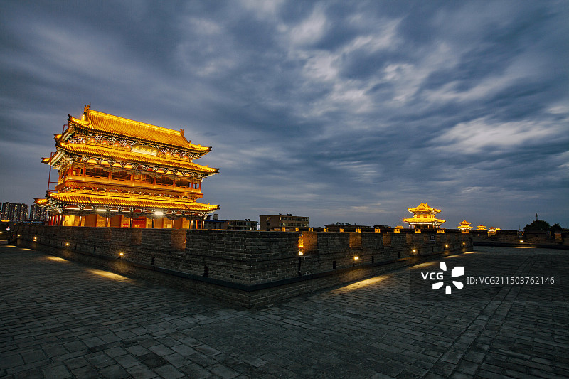 国家AAAA级景区-山西忻州古城西门城楼图片素材