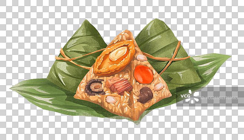 中国城市泉州特色美食“烧肉粽”插画元素图片素材