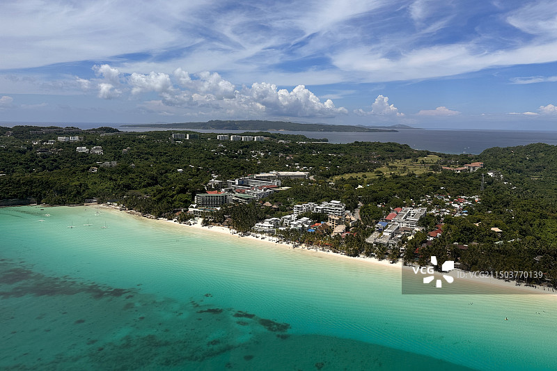 航拍海岛-长滩岛（白沙滩/圣母礁岩/星期五沙滩等）图片素材