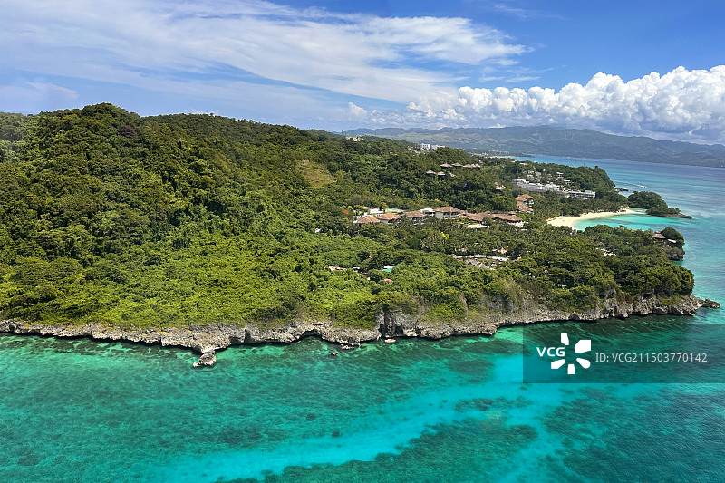 航拍海岛-长滩岛（白沙滩/圣母礁岩/星期五沙滩等）图片素材