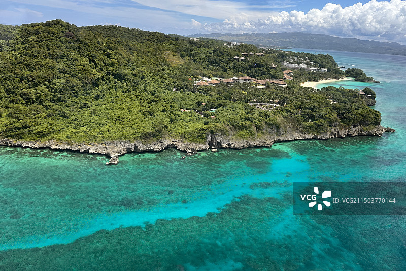 航拍海岛-长滩岛（白沙滩/圣母礁岩/星期五沙滩等）图片素材