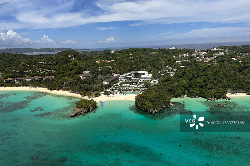 航拍海岛-长滩岛（白沙滩/圣母礁岩/星期五沙滩等）图片素材
