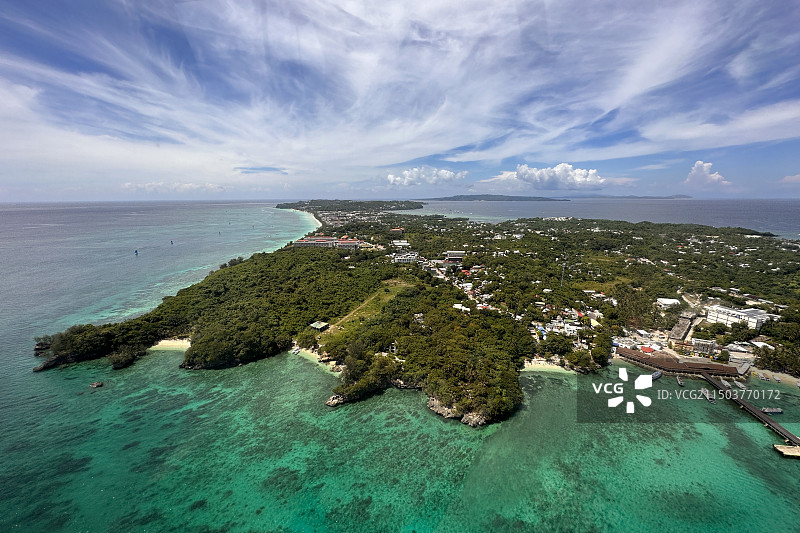 航拍海岛-长滩岛（白沙滩/圣母礁岩/星期五沙滩等）图片素材