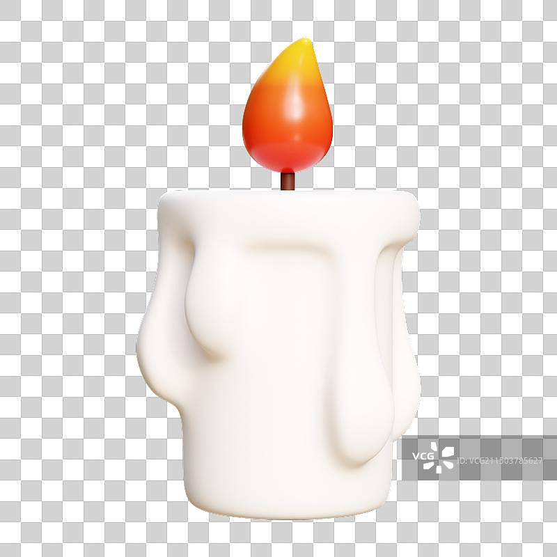 三维立体卡通蜡烛插画免抠元素图片素材