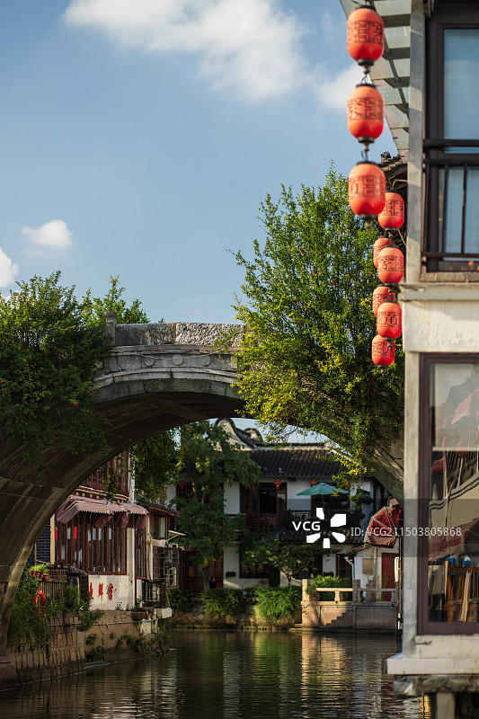 江南水乡朱家角图片素材