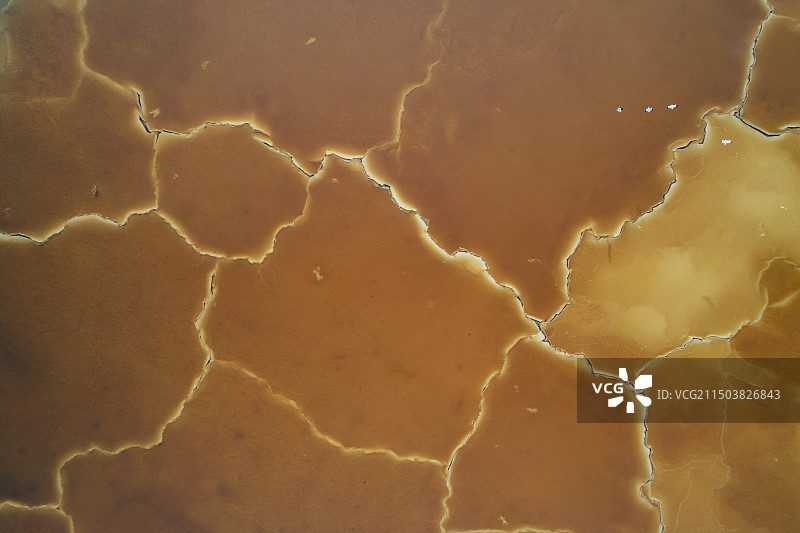 五彩斑斓的山西运城盐湖图片素材