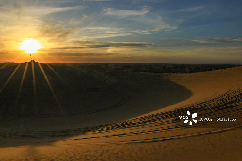 日落时沙漠对天的景色（4）图片素材