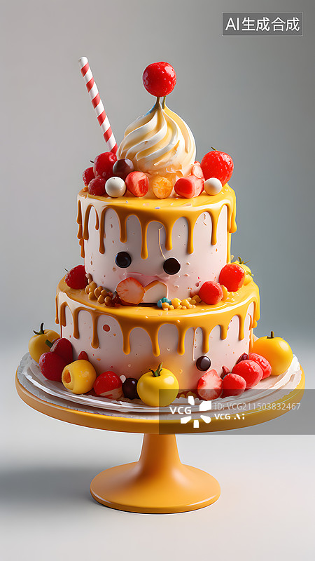 【AI数字艺术】水果蛋糕 提拉米苏图片素材