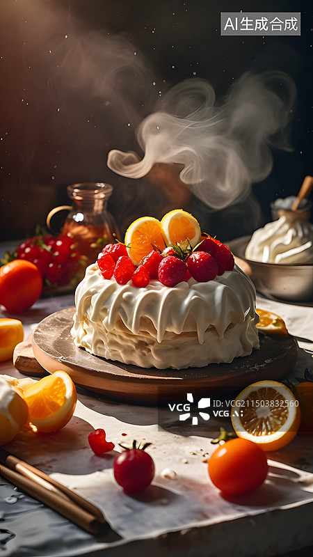 【AI数字艺术】水果蛋糕 提拉米苏图片素材