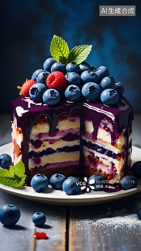 【AI数字艺术】水果蛋糕 提拉米苏图片素材